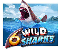 6 Wild Sharks Slot Logo