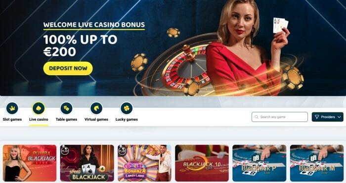 Live Casino aanbod van Svenplay Casino