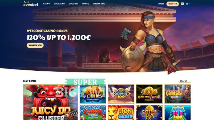 homepage van Svenbet casino