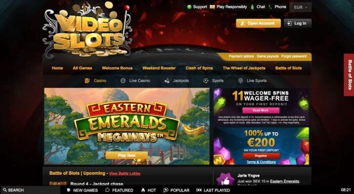 videoslots casino homepage