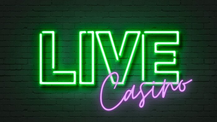 Live Casino neon sign