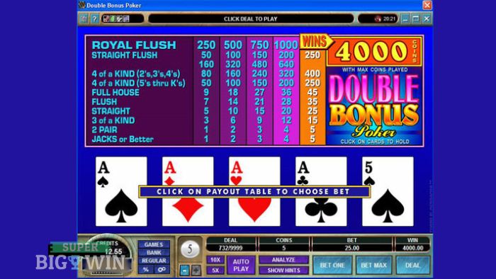 double bonus video poker