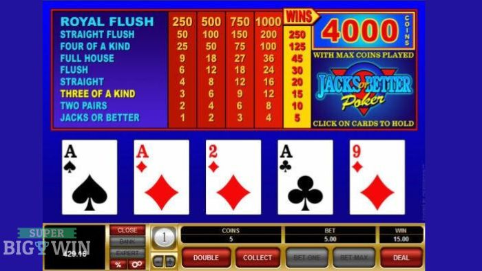 jacks or better video poker