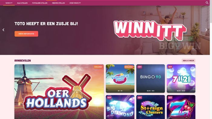 de homepage van Winn-Itt