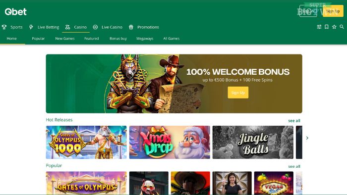 qbet casino homepage