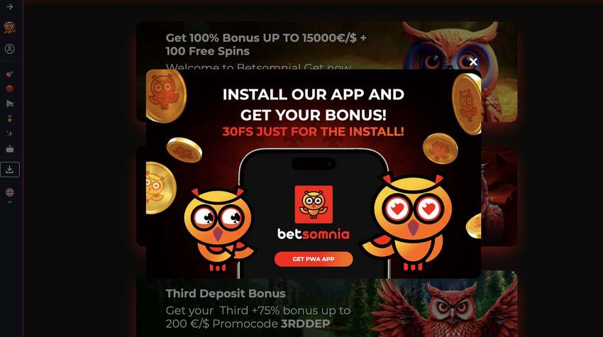 Gratis spins op de Betsomnia casino app