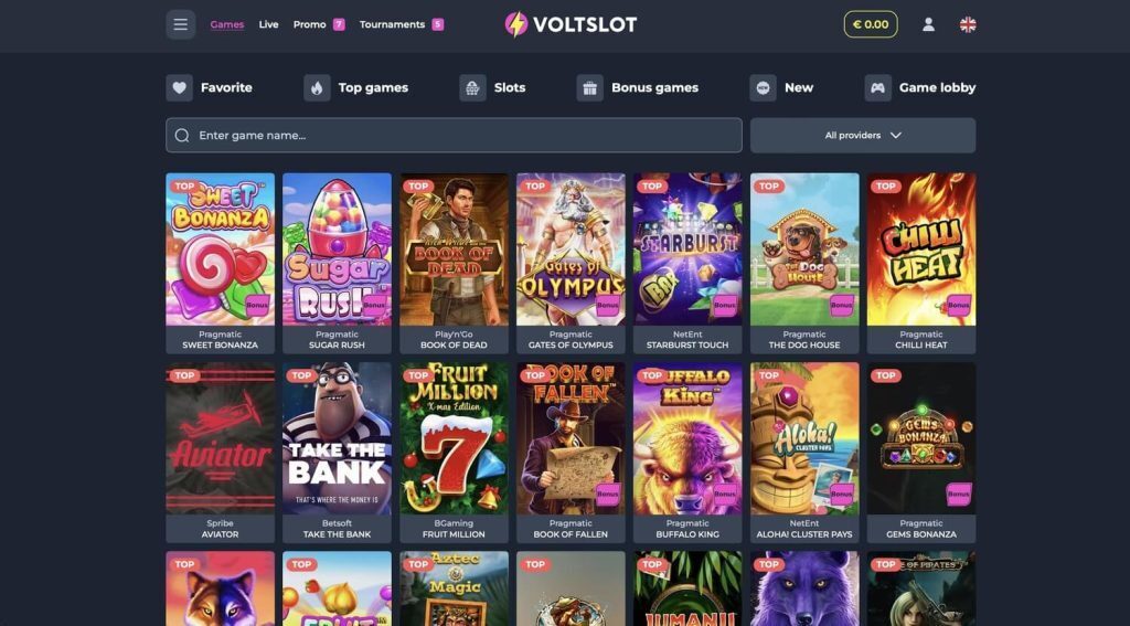 Casino Spellen bij Voltslot Online Casino