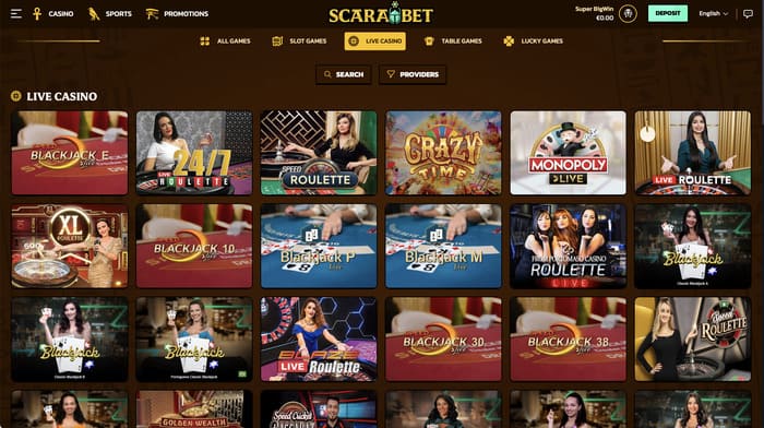 Scarabet Live Casino