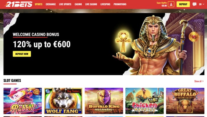 21bets casino homepage