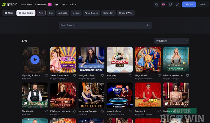 GXSpin Live Casino