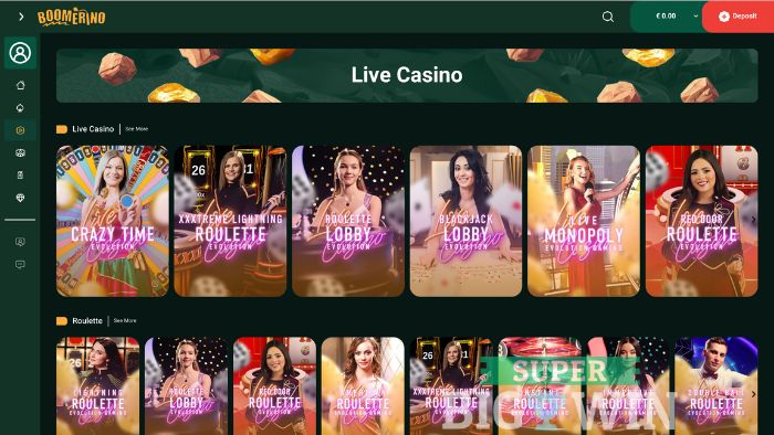 Boomerino Live Casino