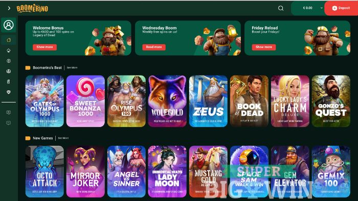 Slots bij Boomerino Casino