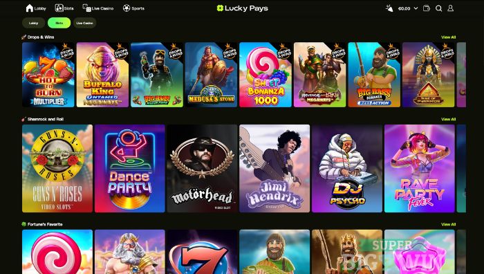 LuckyPays Casino spelaanbod