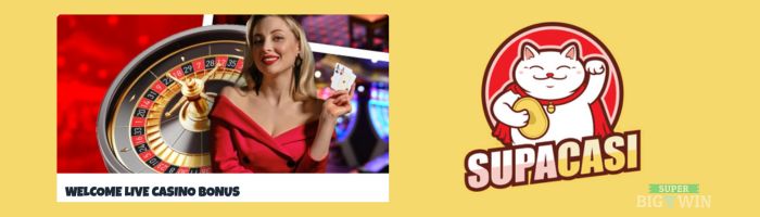 Live casino deal bij Supacasi