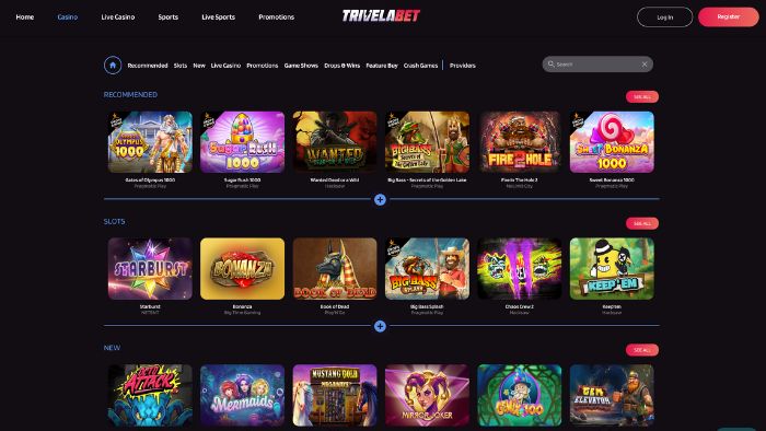 online slots bij Trivela Casino