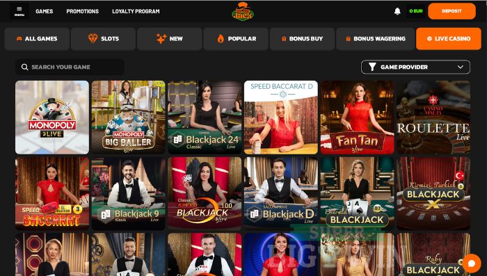 Live casino van HiddenJack Casino