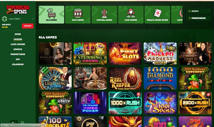 casino spellen bij sombrerospins casino