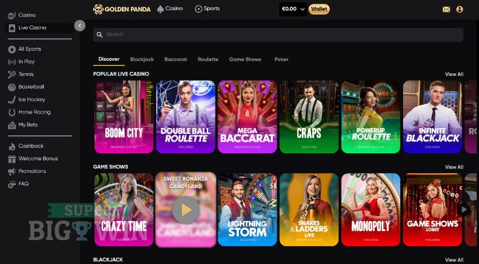 slots bij Golden Panda casino