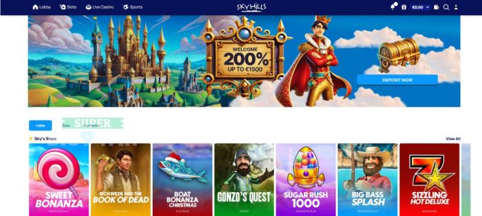 Games bij Skyhills casino