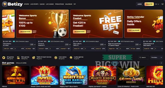 betizy casino homepage