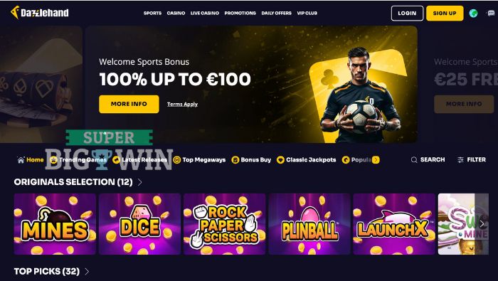 dazzlehand casino homepage