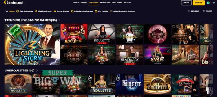 dazzlehand live casino