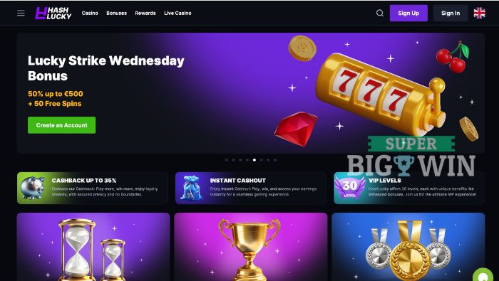 Homepage Hashlucky Casino