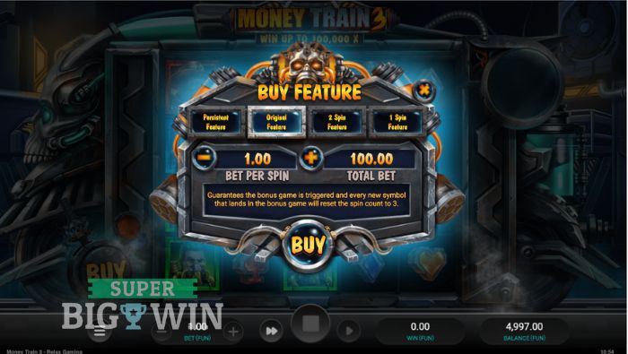 Bonus buy Money Train 3