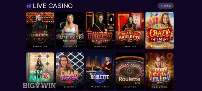 live casino van Spinstar casino